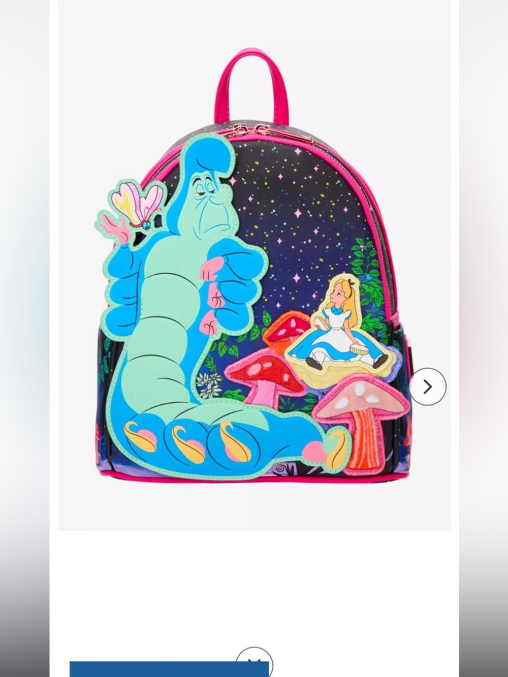 Loungefly Disney Alice in Wonderland Caterpillar & Alice Mini Backpack NWT